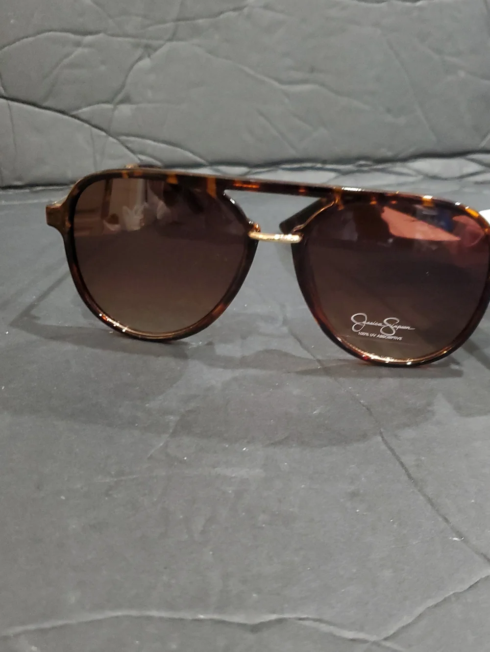 Jessica Simpson j6382 brown tortoiseshell aviator flat brow style sunglasses new